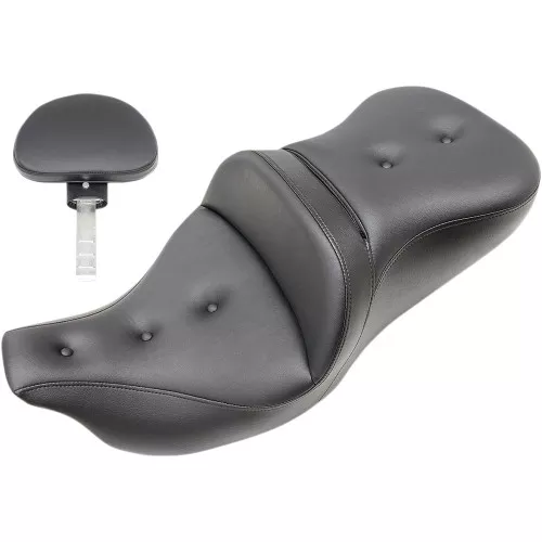 Saddlemen Road Sofa Seat w/ Driver Backrest for 2009-2023 Harley Tri-Glide - Pillow Top