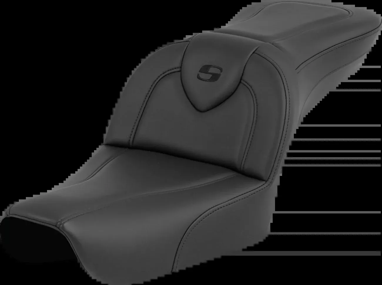 Saddlemen RoadSofa™ - Black - without Driver Backrest - FXDWG '04-'05 - 804-05-187