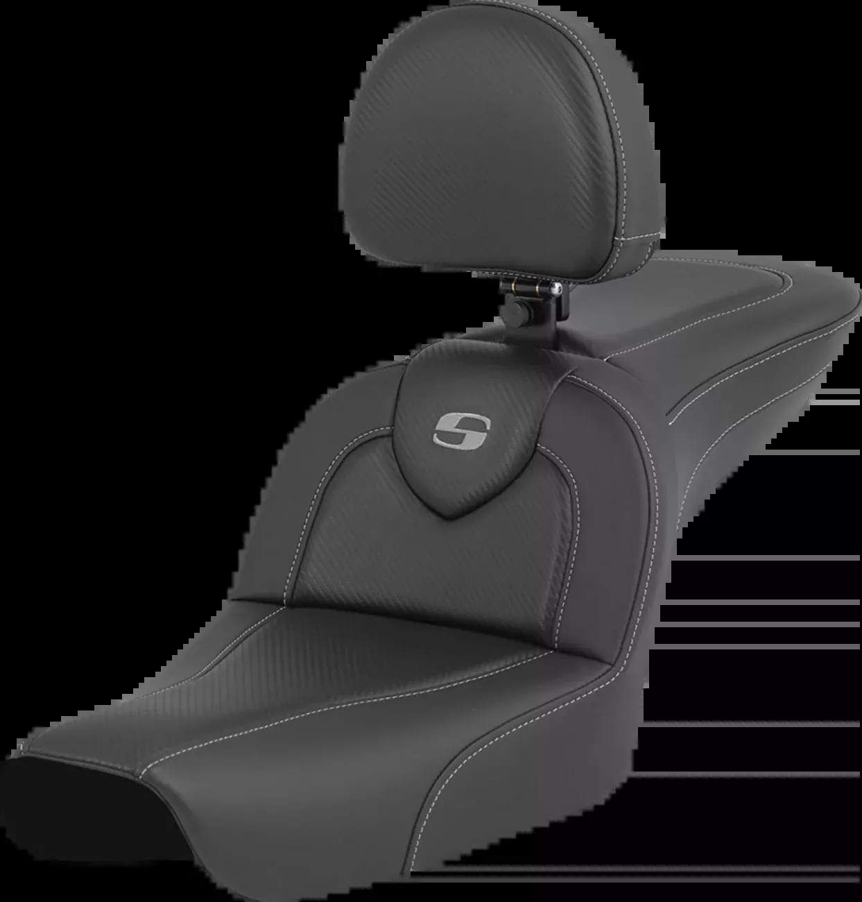 Saddlemen RoadSofa™ - Carbon Fiber - with Driver Backrest - FXDWG '04-'05 - 804-05-185BR