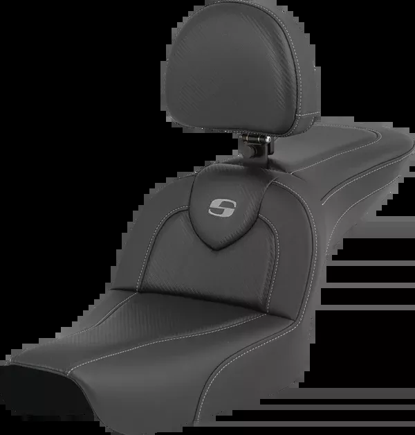 Saddlemen RoadSofa™ - Carbon Fiber - With Driver Backrest - FXDWG '04-'05