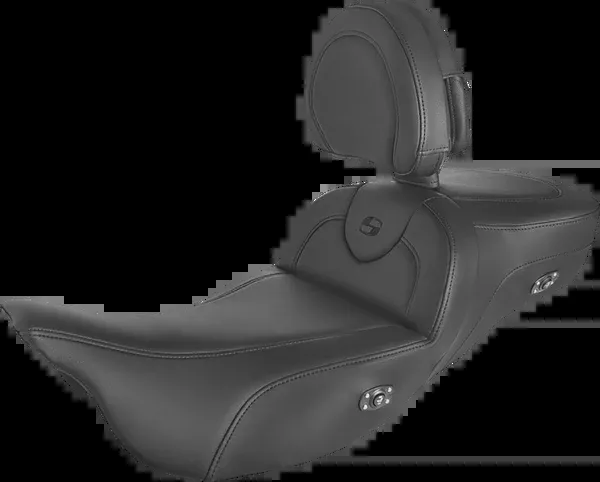 Saddlemen Roadsofa™ Extended Reach Heated Seat – Black – W/ Backrest – FL ’08-’24