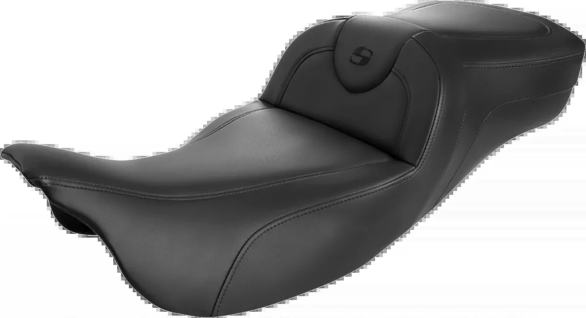 Saddlemen Roadsofa™ Extended Reach Seat - Black/Black Stitching - W/O Backrest - FL '08-'24