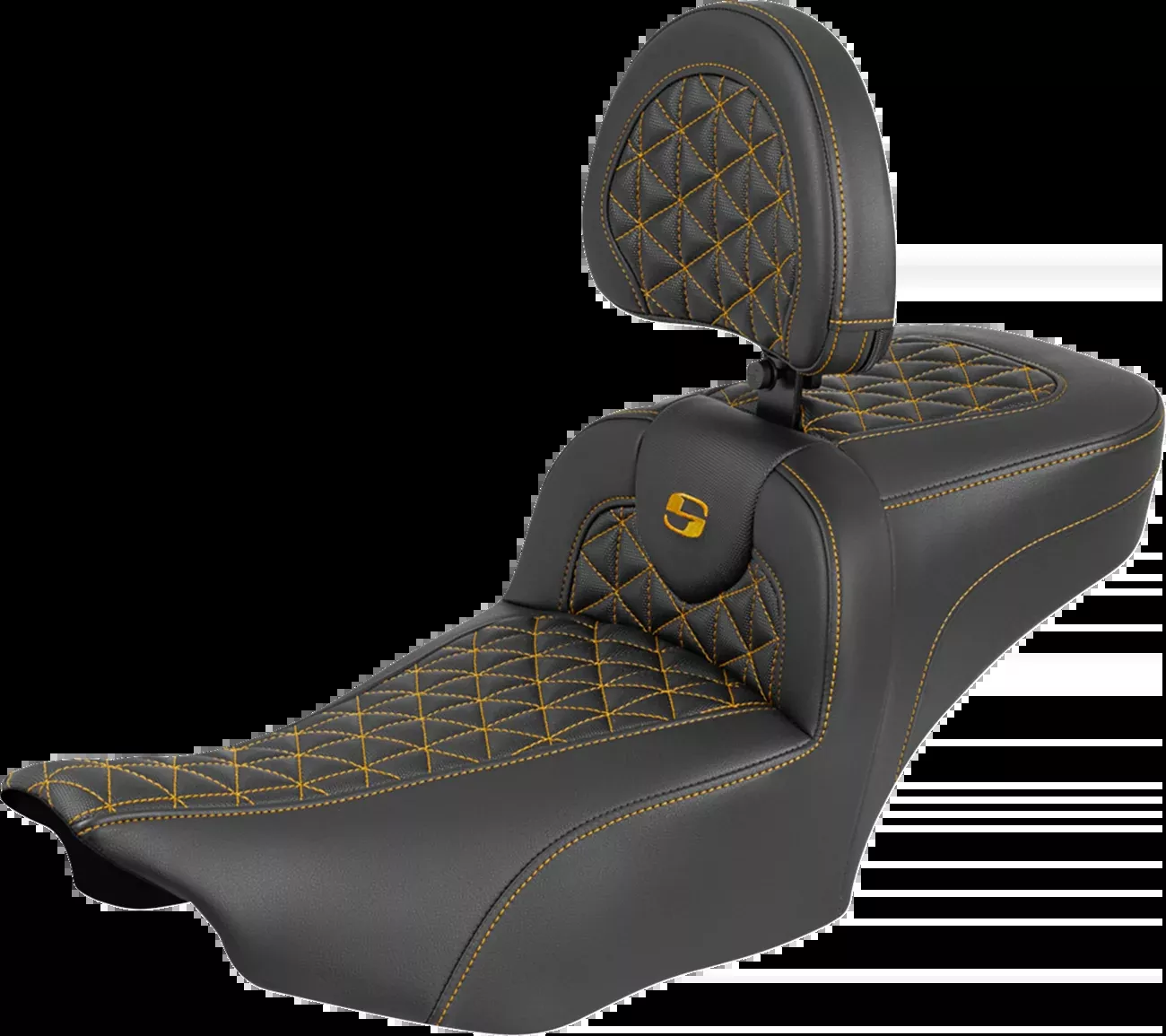 Saddlemen Roadsofa Gold Tri Grip Extended Seat Backrest for 23-26 Harley Touring