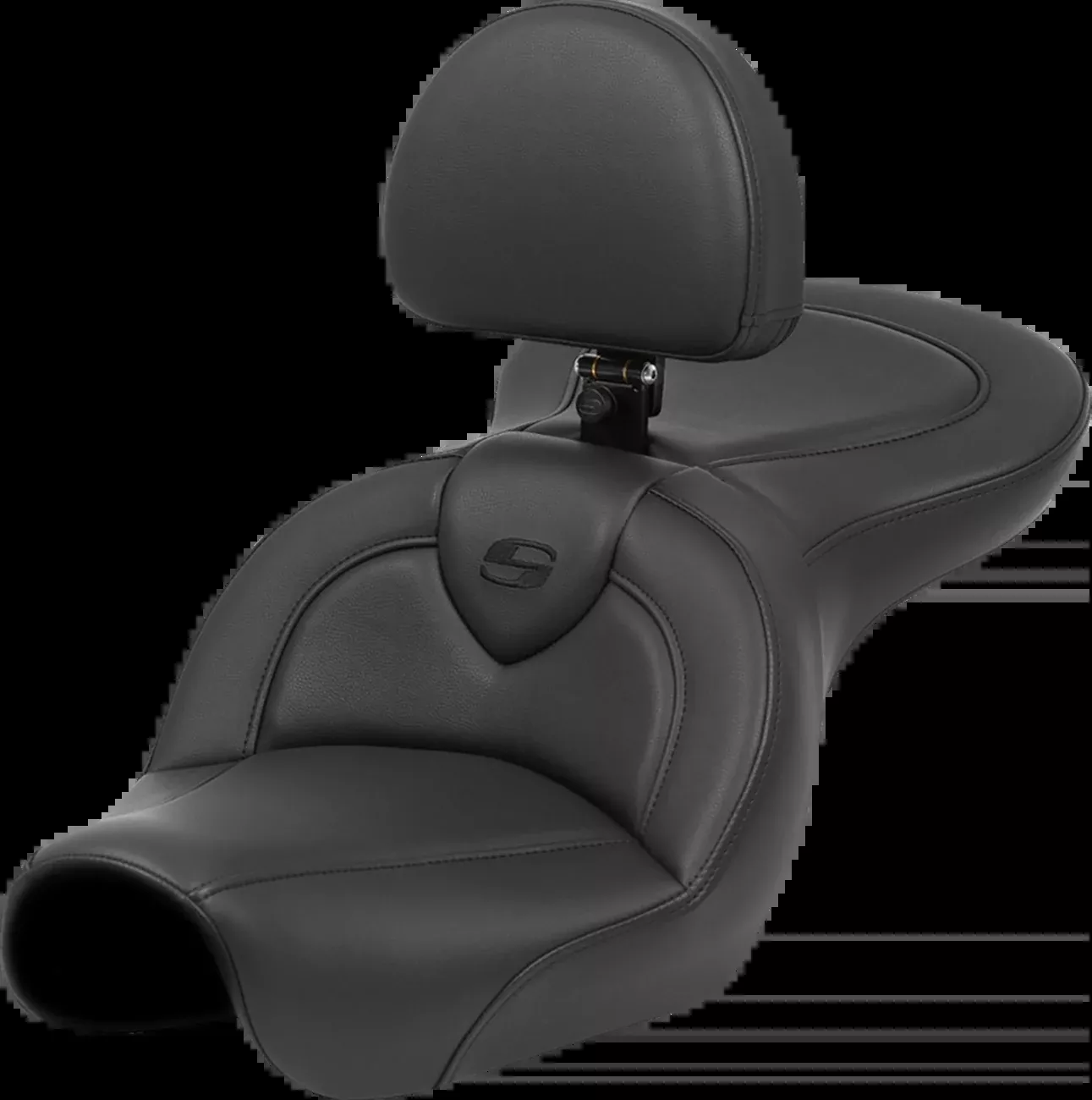 Saddlemen Roadsofa™ Seat - Black Stitch - with Backrest - FXD '04-'05 - 804-04-187BR