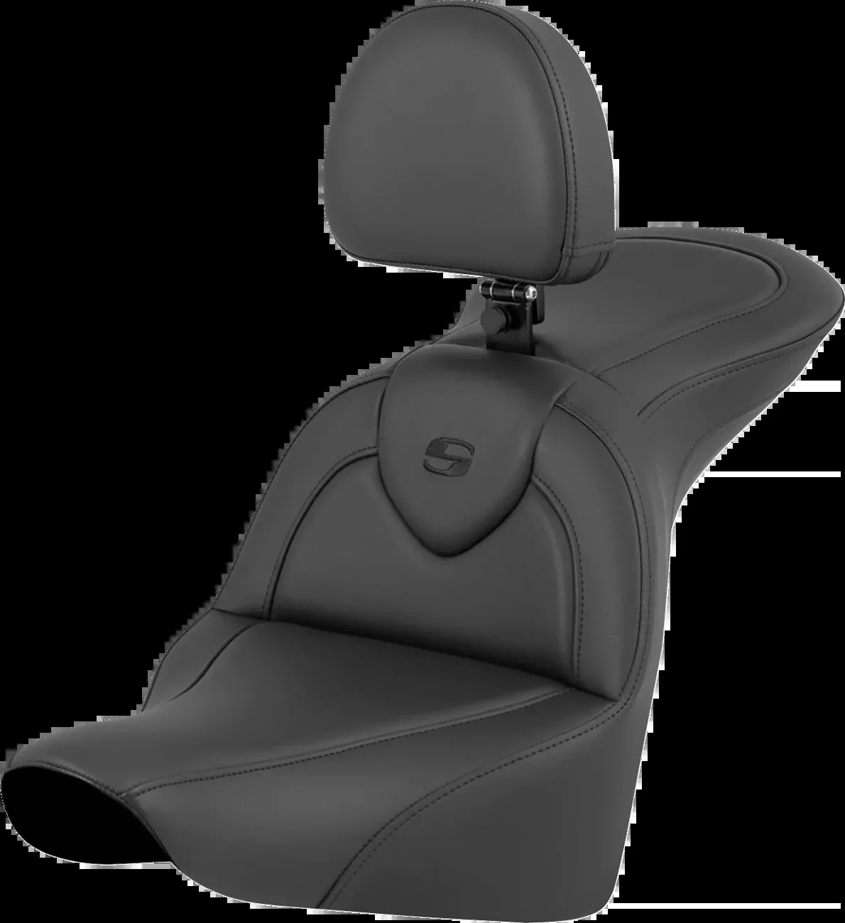 Saddlemen RoadSofa™ Seat - Black - with Driver Backrest - FLFB/FXBR '18-'24 - 818-27-187BR