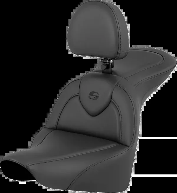 Saddlemen RoadSofa™ Seat – Black – With Driver Backrest – FLFB/FXBR ’18-’24