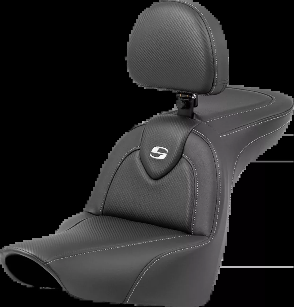 Saddlemen Roadsofa™ Seat - Carbon Fiber - with Backrest - FXLR/FLSB '18-'25 - 818-29-185BR