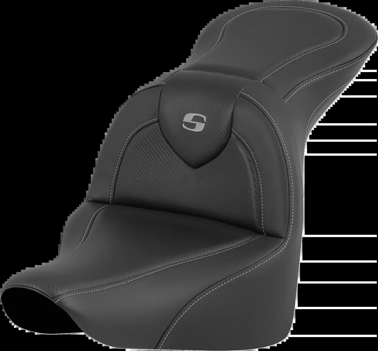 Saddlemen RoadSofa™ Seat - Carbon Fiber - without Driver Backrest - FLFB/FXBR '18-'25 - 818-27-185