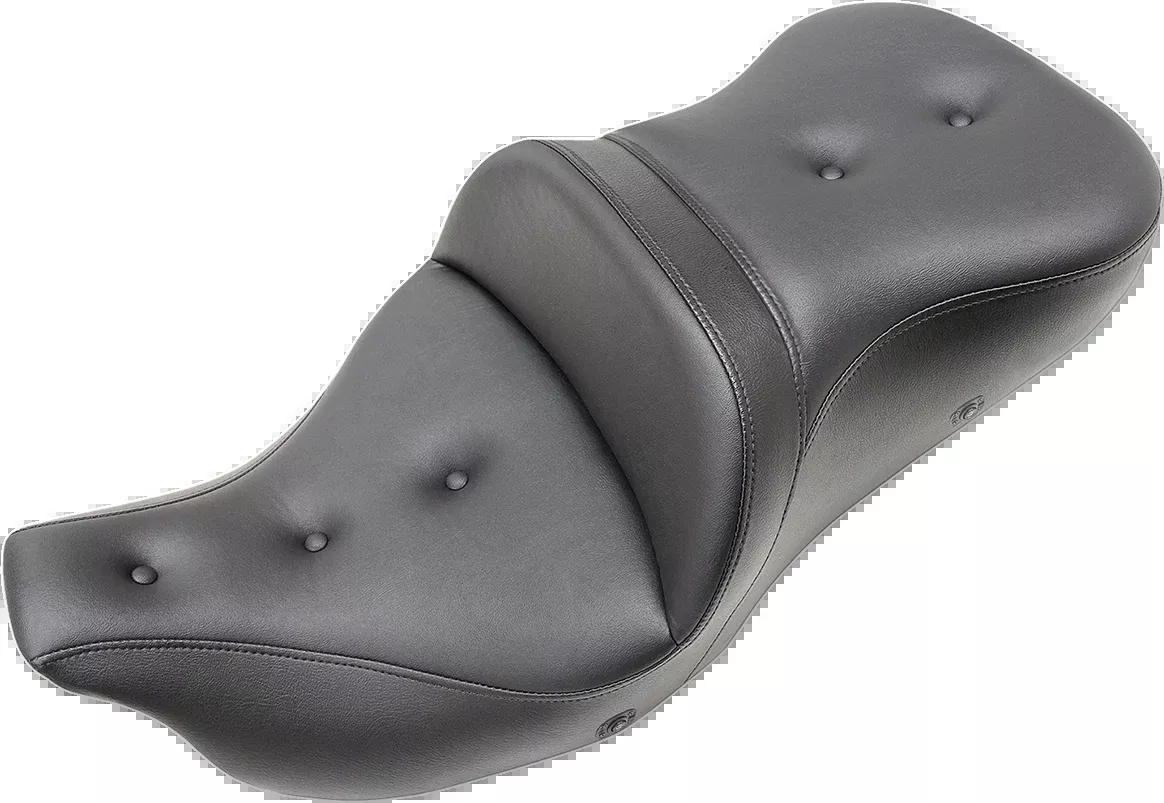 Saddlemen Roadsofa™ Seat - Heated - Pillow Top - without Backrest - Black - FLH/FLT '09-'24 - 808-07B-181THC