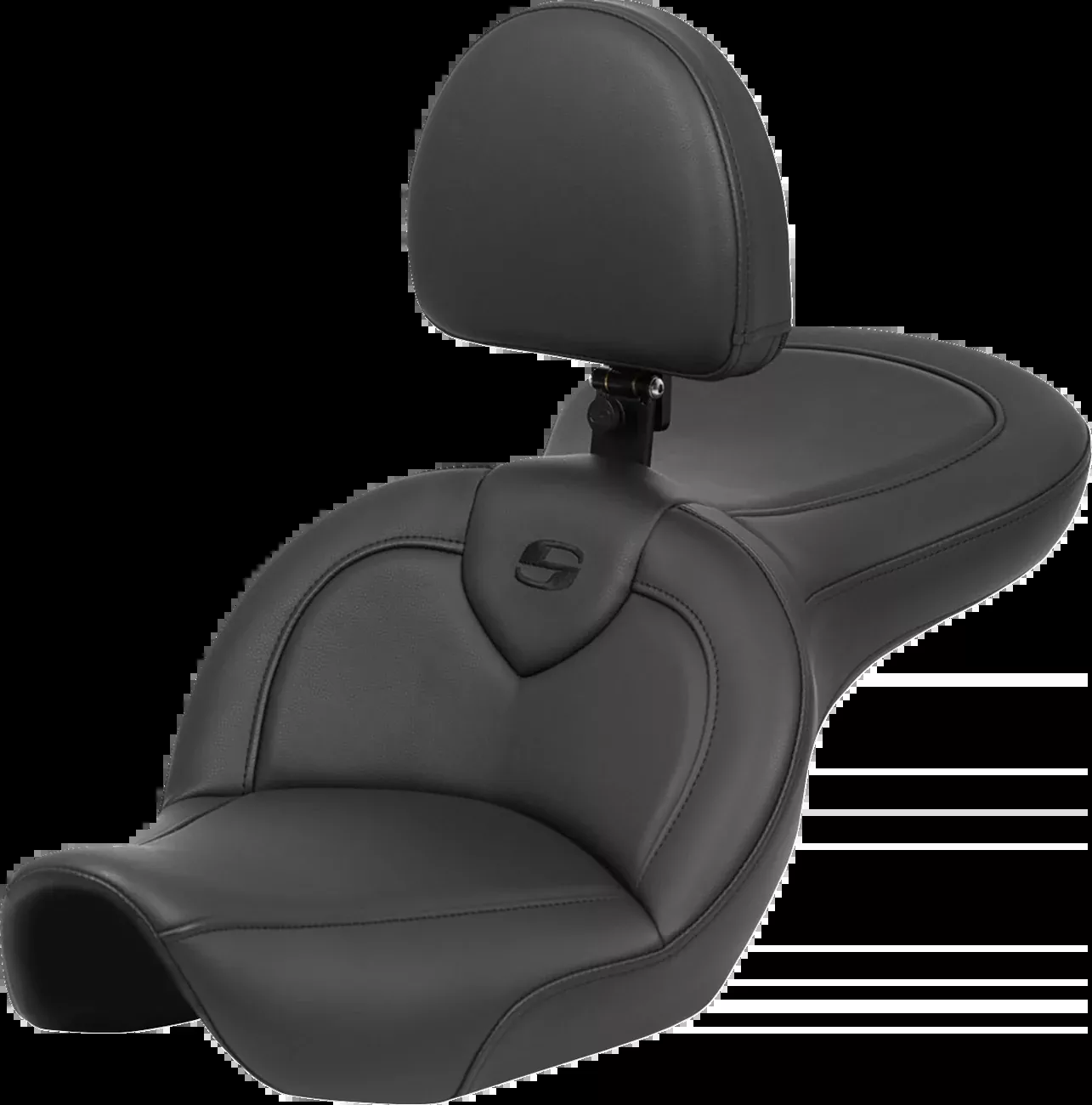 Saddlemen Roadsofa™ Seat - with Backrest - Black - FXDWG '96-'23 - 896-05-187BR