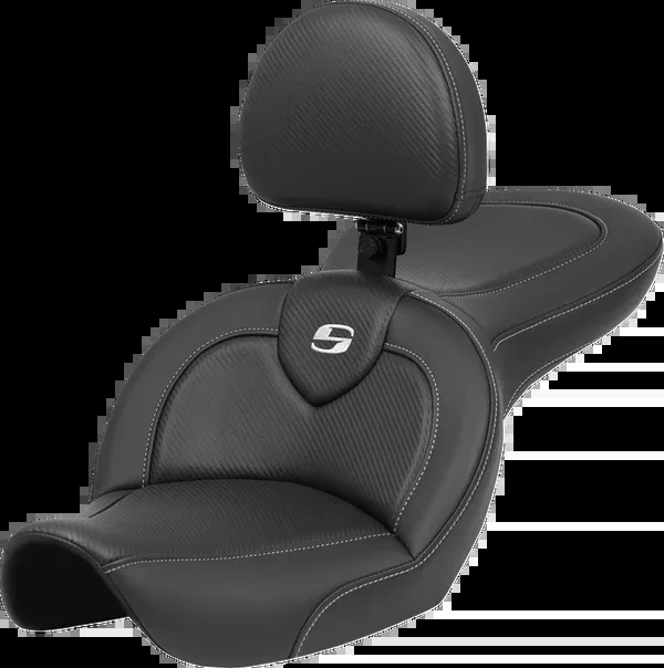 Saddlemen Roadsofa™ Seat – With Backrest – Carbon Fiber – FXDWG ’96-’03