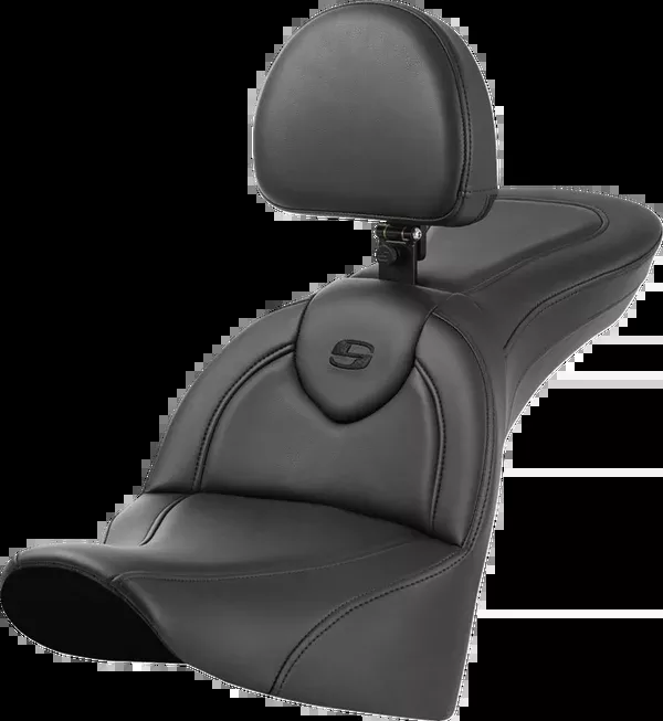 Saddlemen Roadsofa™ Seat - With Backrest - Plain - FL '18-'24