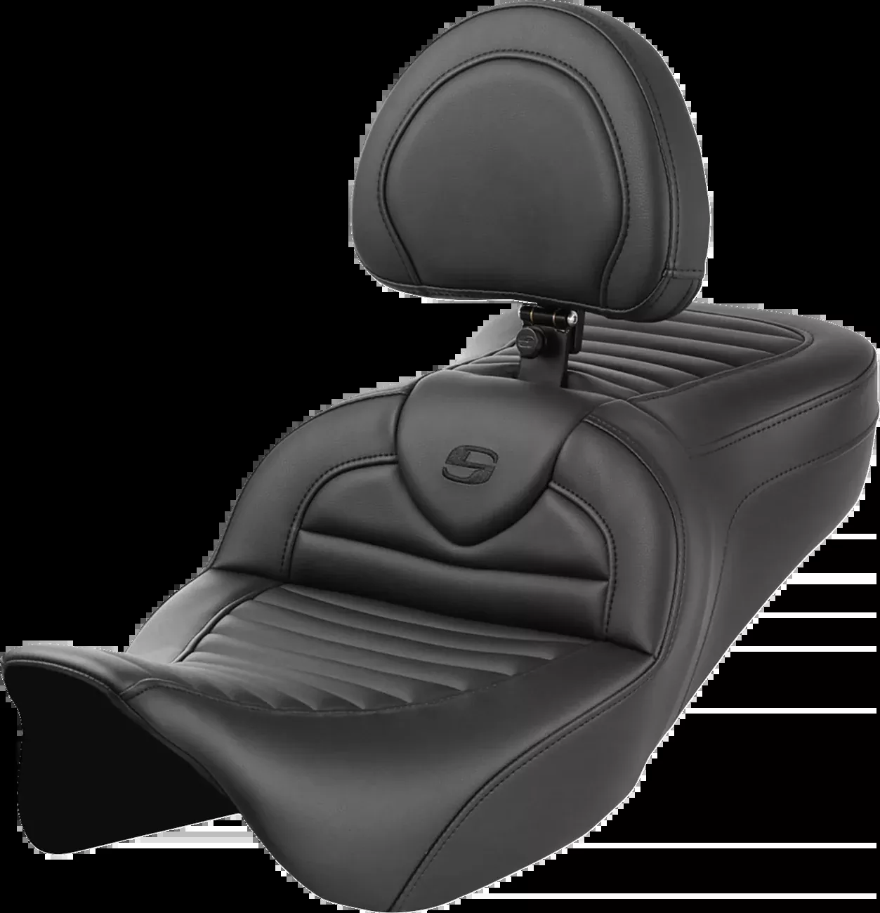 Saddlemen Roadsofa™ Seat - with Backrest - Tuck-n-Roll - FL '08-'23 - 808-07B-202B0