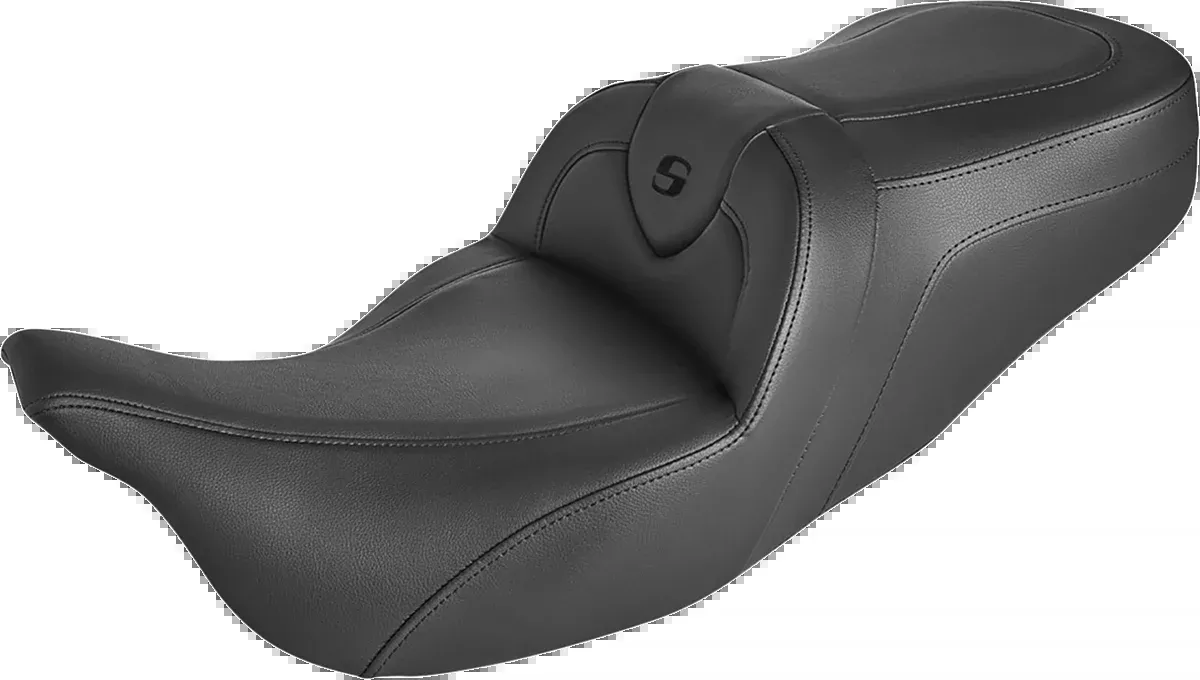 Saddlemen Roadsofa™ Seat - without Backrest - Black/Black Stitch - FLH/FLT '08-'24 - 808-07B-187