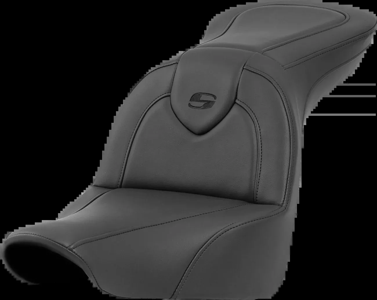 Saddlemen Roadsofa™ Seat - without Backrest - Black/Black Stitching - FXLR/FLSB '18-'23 - 818-29-187