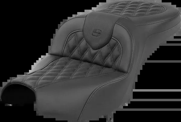 Saddlemen Roadsofa™ Seat – Without Backrest – Black – Lattice Stitch – Indian Pursuit ’22-’24