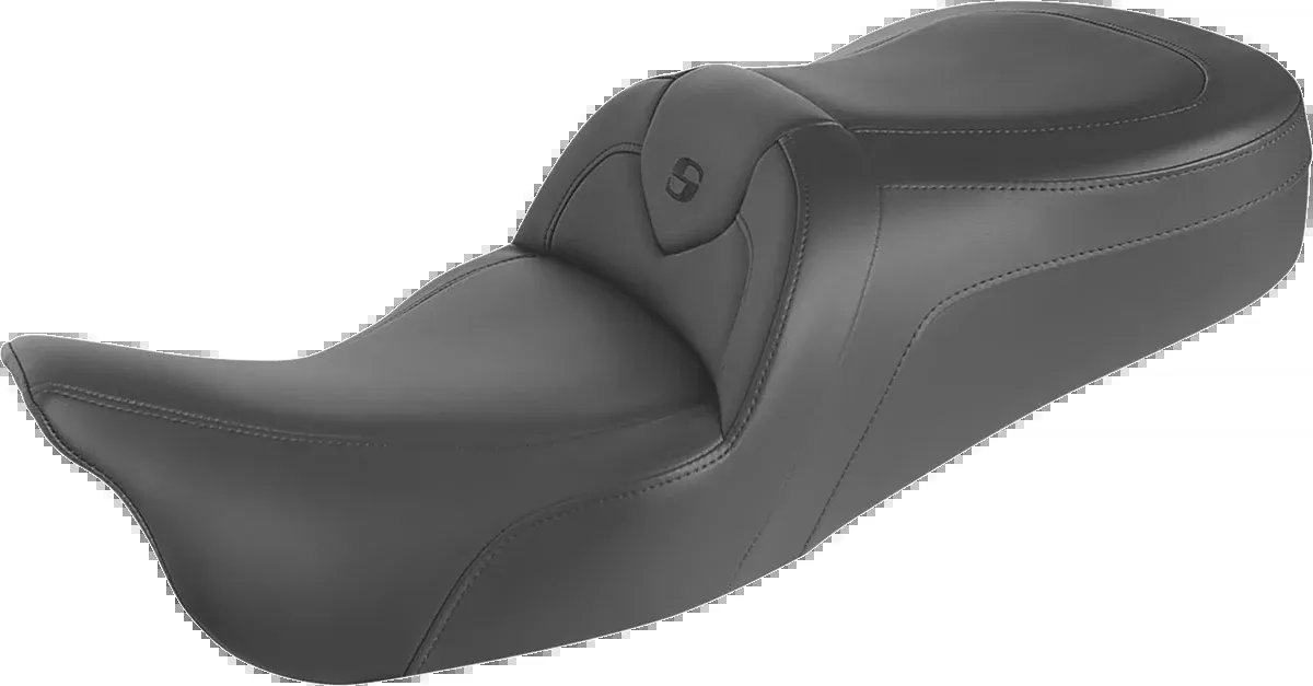 Saddlemen RoadSofa™ Seat - Without Backrest - Black w/ Black Stitching - FL '09-'24 - 808-07B-187T