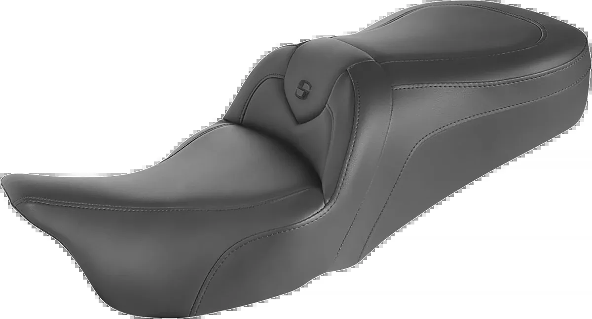 Saddlemen RoadSofa™ Seat - without Backrest - Black w/ Black Stitching - FLH '97-'07 - 897-06-187