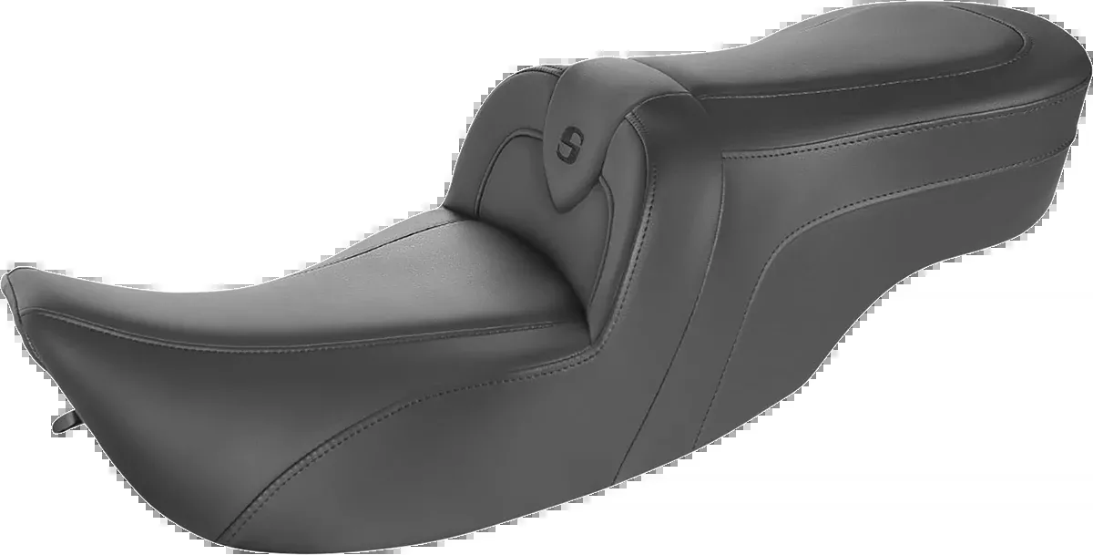 Saddlemen RoadSofa™ Seat - without Backrest - Black w/ Black Stitching - FLH/FLT '97-'07 - 897-07-187