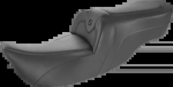 Saddlemen RoadSofa™ Seat – Without Backrest – Black W/ Black Stitching – FLH/FLT ’97-’07