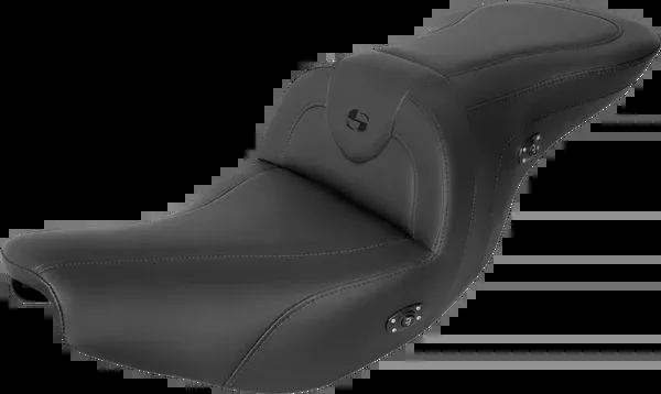 Saddlemen RoadSofa™ Seat – Without Backrest – Black W/ Black Stitching – Heated – Indian ’14-’24