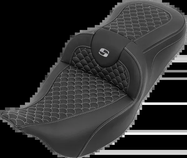Saddlemen Roadsofa™ Seat – Without Backrest – Dragon Stitch – Silver Stitch – FLH/FLT ’08-’25