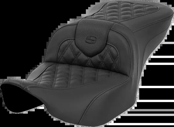Saddlemen Roadsofa™ Seat - Without Backrest - Lattice Stitch - Black - FL '23-'24