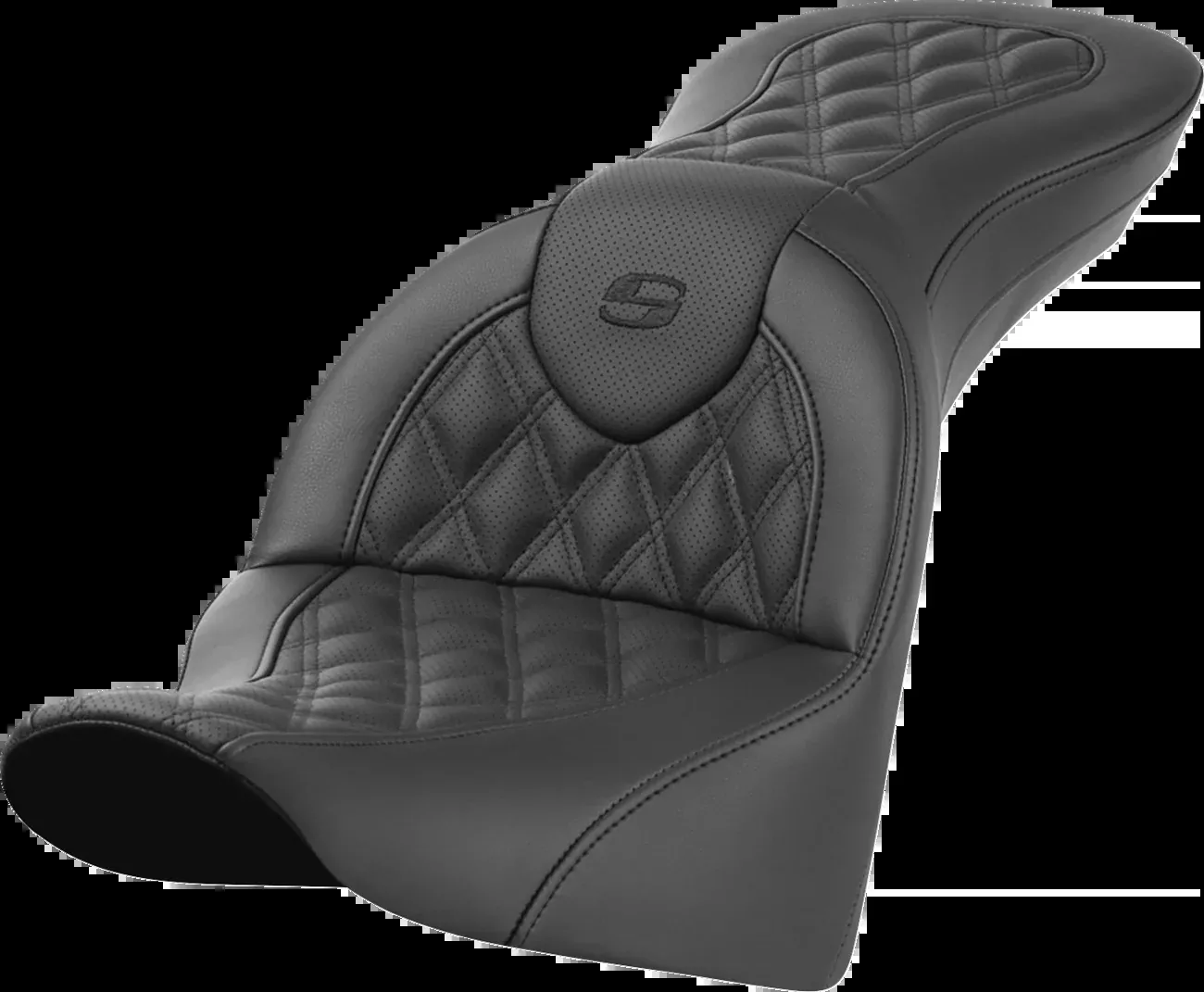 Saddlemen Roadsofa™ Seat - without Backrest - Lattice Stitch - FL '18-'24 - 818-33-182