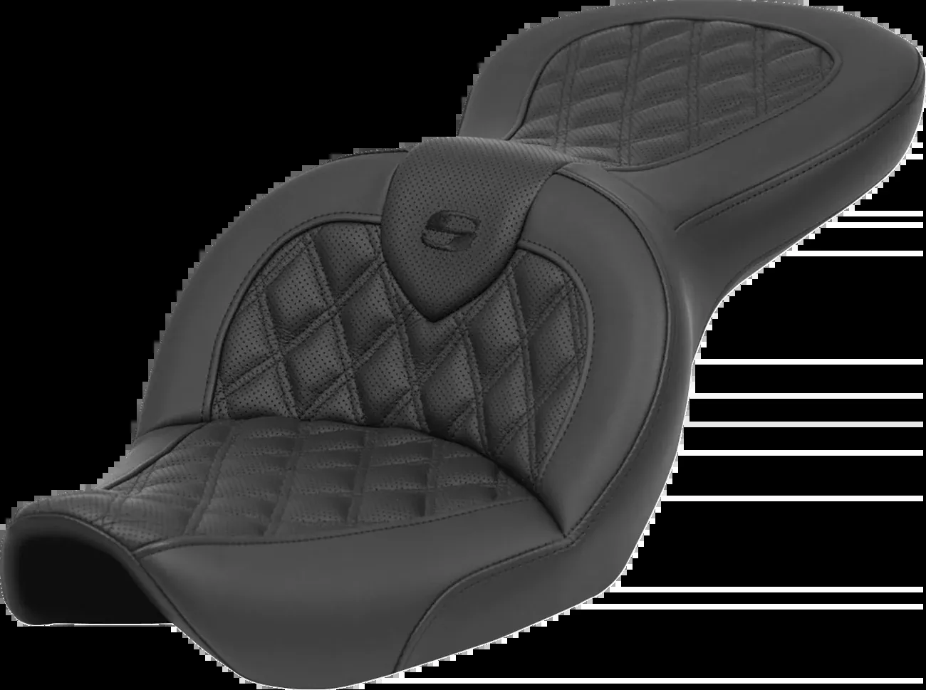 Saddlemen Roadsofa™ Seat - without Backrest - Lattice Stitch - FXDWG '96-'23 - 896-05-182