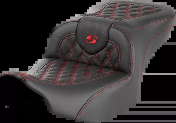 Saddlemen Roadsofa™ Seat – Without Backrest – Red Lattice Stitch – FLTR/FLHX ’23-’24