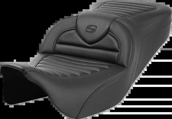 Saddlemen Roadsofa™ Seat – Without Backrest – Tuck-N-Roll – Carbon Fiber – FL ’08-’23