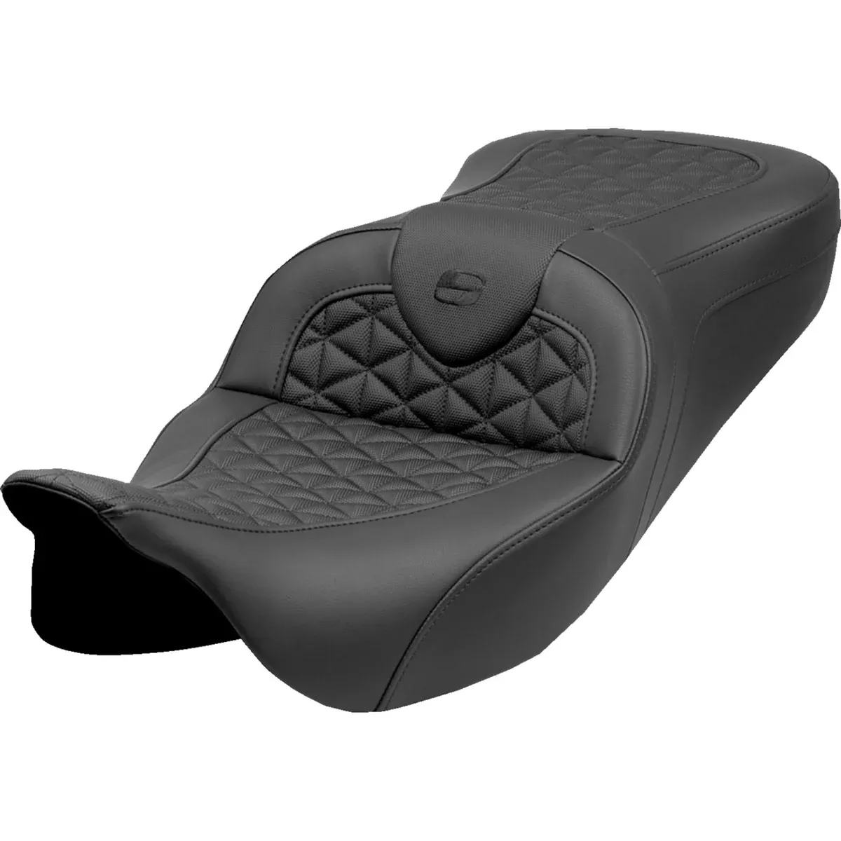Saddlemen Roadsofa Standard Reach Seat Tri Gripper Without Backrest - 808-07B-21000 For Harley Touring 2008-2025