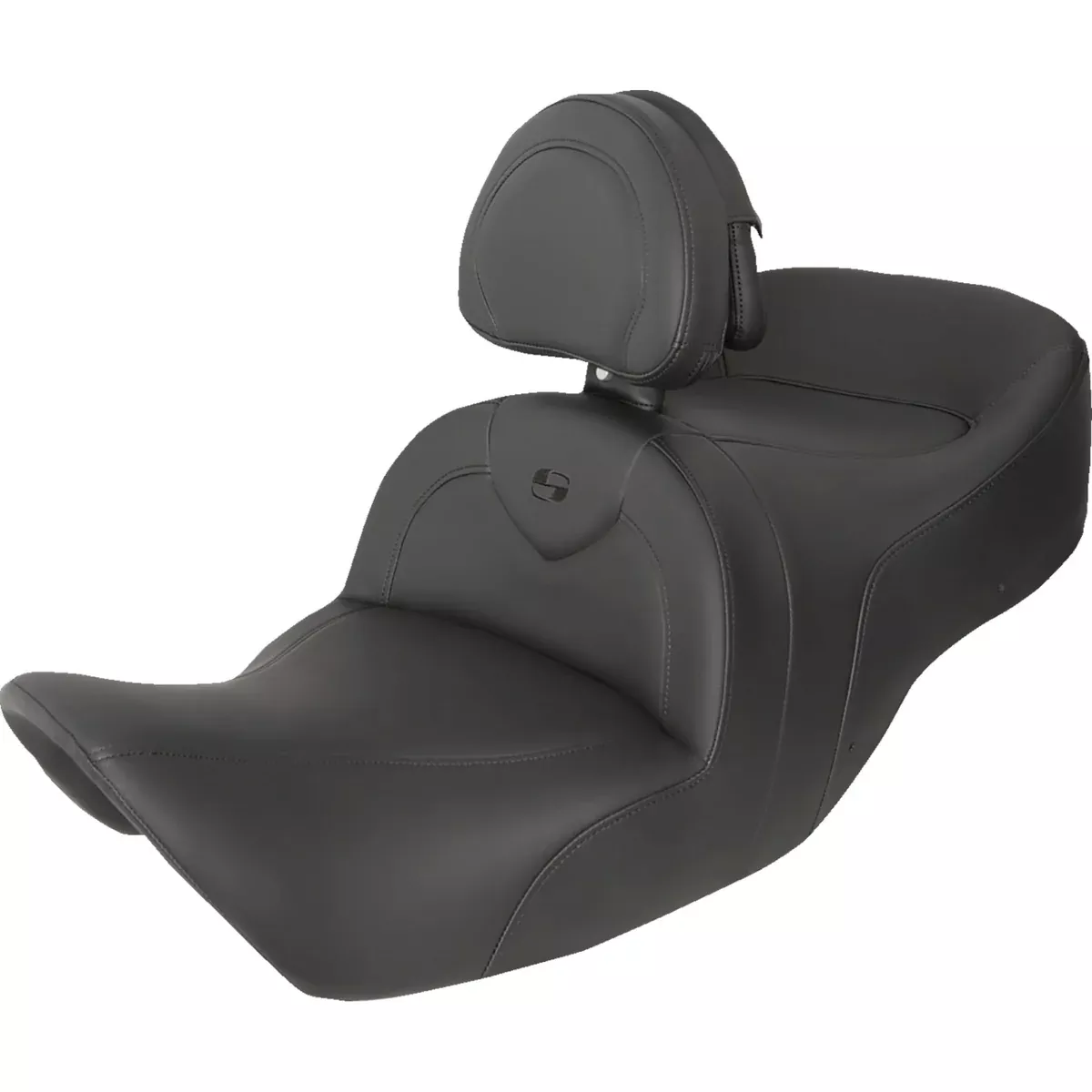 Saddlemen Roadsofa Standard Reach Seat With Backrest Black With Black Stitching GL1800 - H18-07-187BR Honda Gold Wing 2018-2025