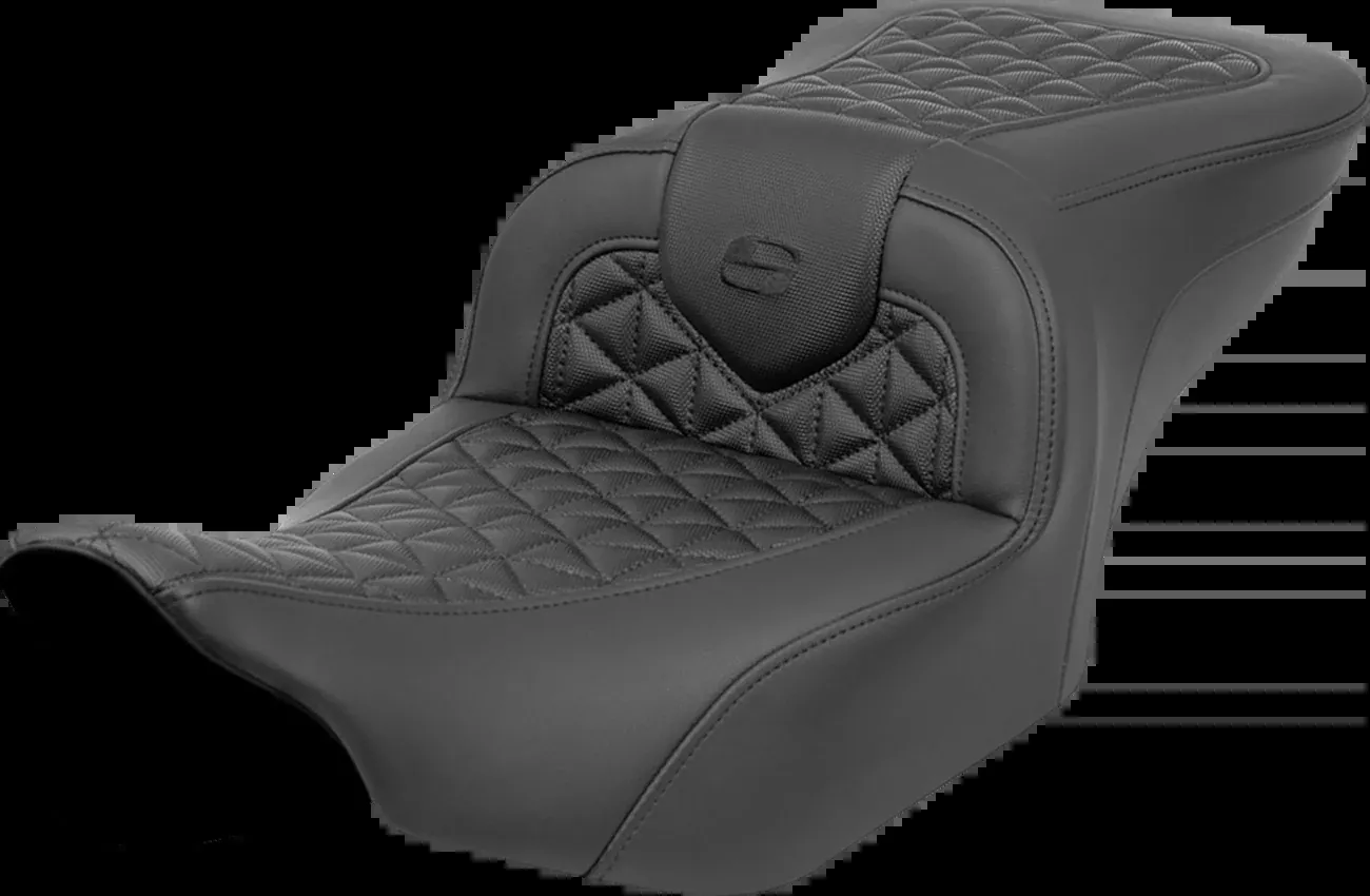 Saddlemen RoadSofa™ Tri Gripper Seat - Standard Reach - No Backrest - FLH/FLT '23-'24 - 823-07-21000