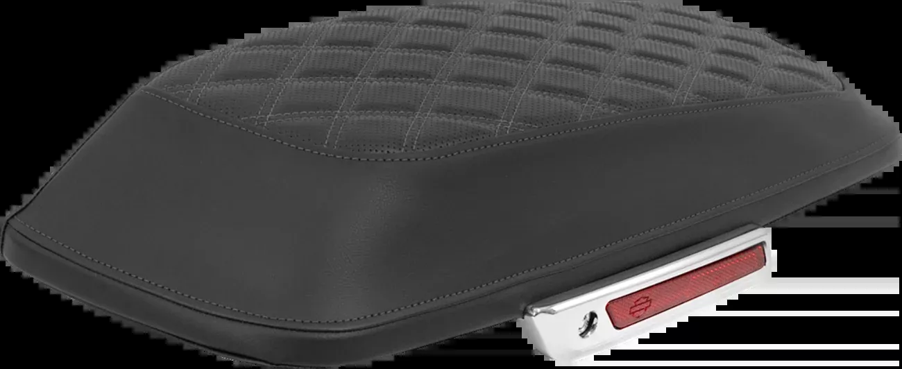 Saddlemen Saddlebag Lid Covers - Lattice - Gray Stitch - FLH/FLT '14-'25 - L870-14-18402