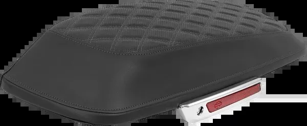 Saddlemen Saddlebag Lid Covers – Lattice – Gray Stitch – FLH/FLT ’14-’25