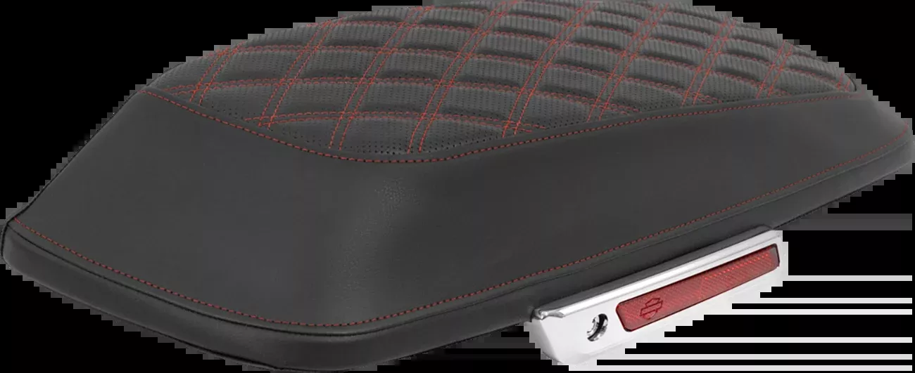 Saddlemen Saddlebag Lid Covers - Lattice - Red Stitch - FLH/FLT '14-'25 - L870-14-18404