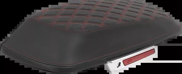 Saddlemen Saddlebag Lid Covers – Lattice – Red Stitch – FLH/FLT ’14-’25
