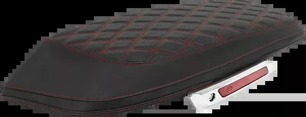 Saddlemen Saddlebag Lid Covers – Lattice – Red Stitch – FLH/FLT ’23-’25