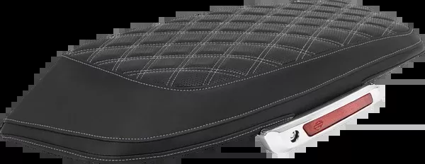 Saddlemen Saddlebag Lid Covers – Lattice – Silver Stitch – FLH/FLT ’23-’25