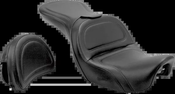 Saddlemen Seat - Explorer™ - With Backrest - Stitched - Black - FLD/FXD '06-'17