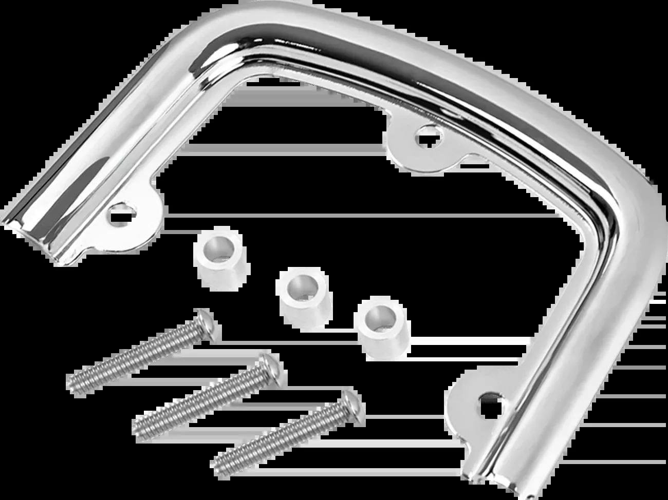 Saddlemen Sissy Bar Pad Bracket - Chrome 15725C