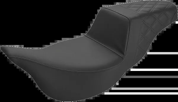 Saddlemen Step-Up Seat – Extended Reach – Rear Lattice Stitch – Black – FL ’08-’24