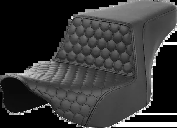 Saddlemen Step-Up Seat – Front Honeycomb – Black Stitching – FL ’23-’24