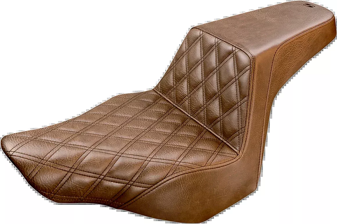 Saddlemen Step-Up Seat - Front Lattice Stitch - Brown - FXSB - 813-27-172BR