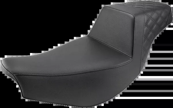 Saddlemen Step-Up Seat – Front Smooth/Rear Lattice Stitch – Black – Indian