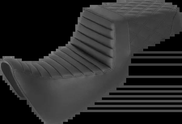 Saddlemen Step-Up Seat – Front Tuck-N-Roll/Rear Lattice Stitch – Black – Pan America ’21-’24