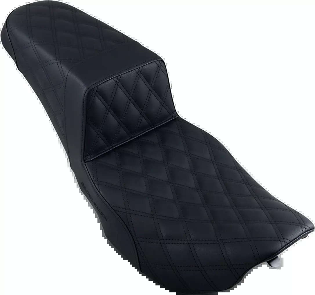 Saddlemen Step-Up Seat - Full Lattice Stitch - Black - FLHR/FLHX - 897-06-175