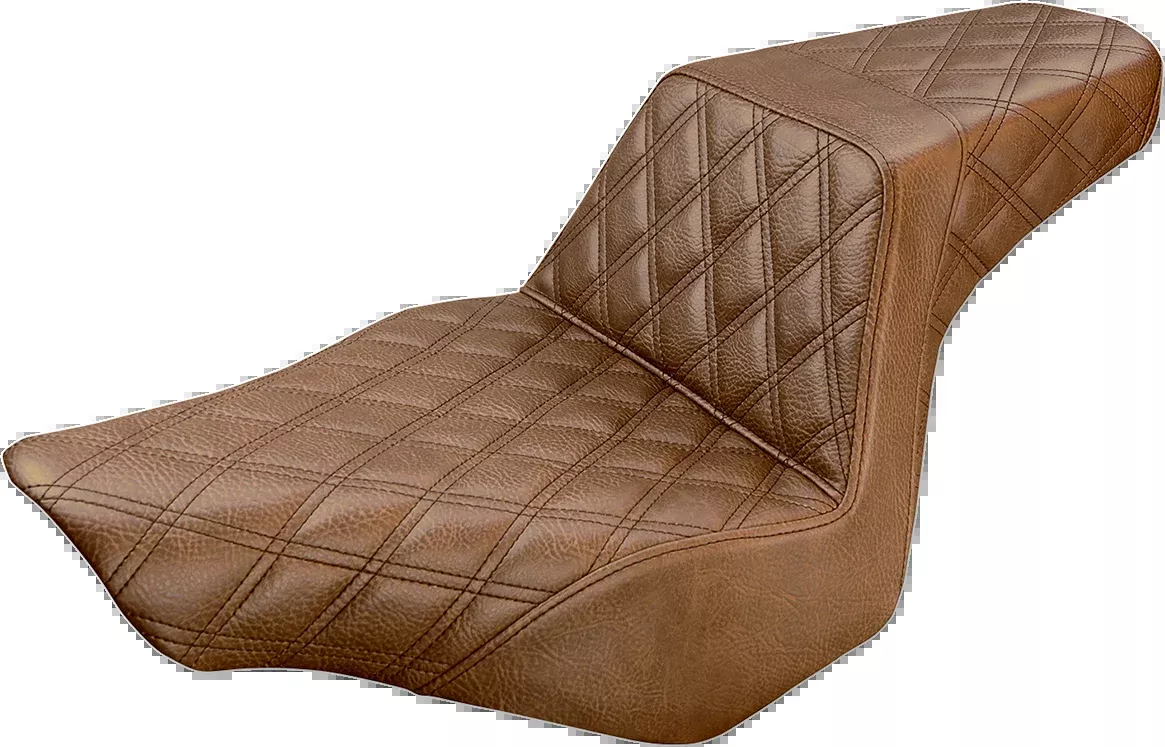 Saddlemen Step-Up Seat - Full Lattice Stitch - Brown - FXSB - 813-27-175BR