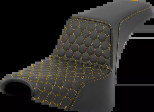 Saddlemen Step-Up Seat - Honeycomb - Gold Stitching - FXBB/FXST '18-'24